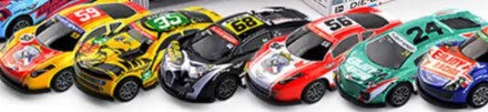 Toy Racing Car, 1:64 Scale Die-Cast Racing Car, Pull Back and Go!