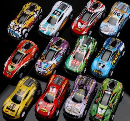 Toy Racing Car, 1:64 Scale Die-Cast Racing Car, Pull Back and Go!